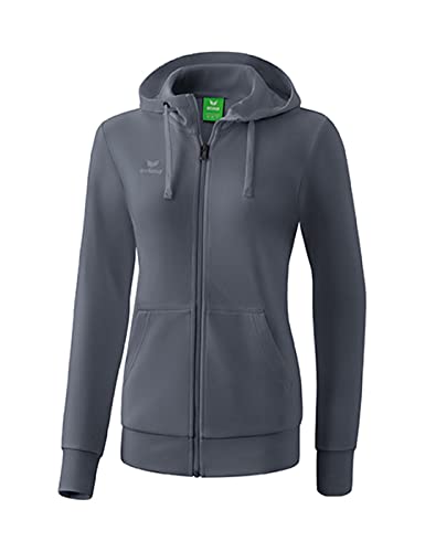 Erima Damen Basic Kapuzensweat Jacke, Slate Grey, 36 EU von Erima