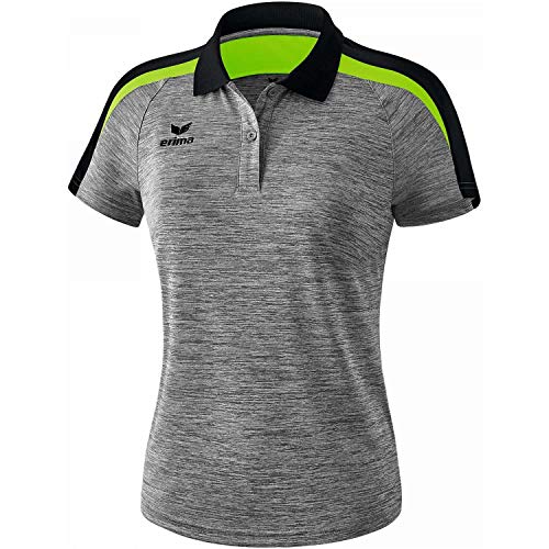 ERIMA Damen Poloshirt Poloshirt, grau melange/schwarz/green gecko, 36, 1111837 ERIMA Damen Poloshirt Poloshirt, grau melange/schwarz/green gecko, 36, 1111837 von Erima