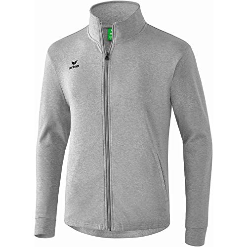 Erima Unisex Basic Sweatjacke, Hellgrau Melange, L EU Erima Unisex Basic Sweatjacke, Hellgrau Melange, L EU von Erima