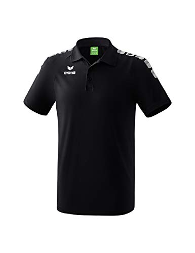 ERIMA Erwachsene Poloshirt Essential 5-C, schwarz/weiß, XXL, 2111901 von Erima