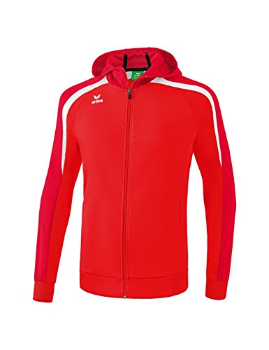 ERIMA Herren Jacke Liga 2.0 Trainingsjacke mit Kapuze, rot/dunkelrot/weiß, S, 1071841 von Erima