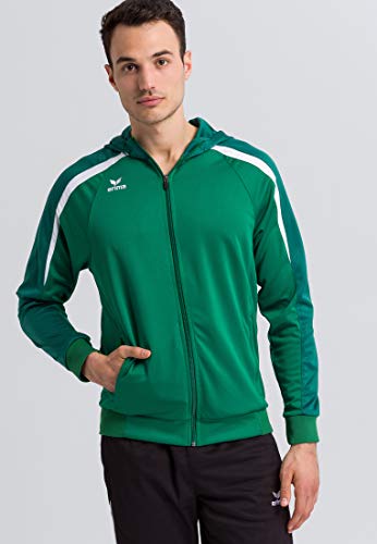ERIMA Herren Jacke Liga 2.0 Trainingsjacke mit Kapuze, smaragd/evergreen/weiß, XXL, 1071843 von Erima