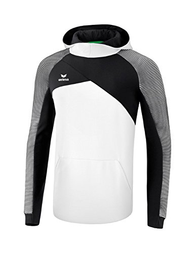 ERIMA Damen Sweatshirt Premium One 2.0 Kapuzensweat, weiß/schwarz/weiß, 48, 1071819 von Erima
