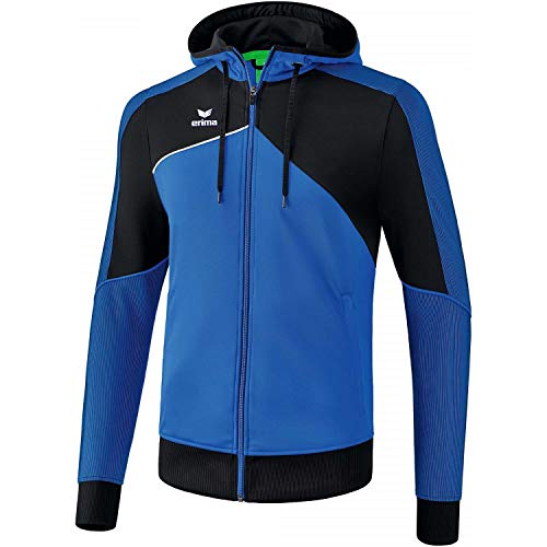 ERIMA Herren Jacke Premium One 2.0 Trainingsjacke mit Kapuze, new royal/schwarz/weiß, XXL, 1071801 von Erima