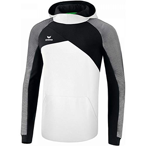 ERIMA Herren Sweatshirt Premium One 2.0 Kapuzensweat, weiß/schwarz/weiß, S, 1071811 ERIMA Herren Sweatshirt Premium One 2.0 Kapuzensweat, weiß/schwarz/weiß, S, 1071811 von Erima
