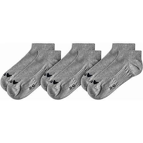 ERIMA Socken 3-Pack Füßlinge, grau melange, 35-38, 2181907 von Erima