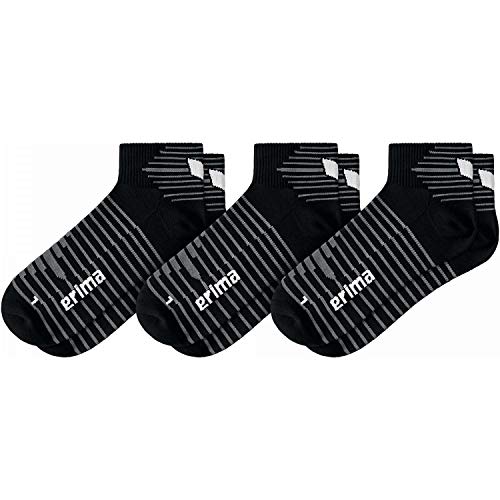 Erima Unisex 3er Pack Kurzsocken, Schwarz, 35 EU Erima Unisex 3er Pack Kurzsocken, Schwarz, 35 EU von Erima