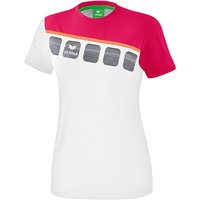 erima 5-C T-Shirt Damen white/love rose/peach 40 von erima