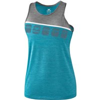 erima 5-C Tanktop Damen oriental blue mel./grey mel./white 34 von erima