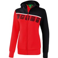 erima 5-C Trainingsjacke mit Kapuze Damen red/black/white 48 von erima