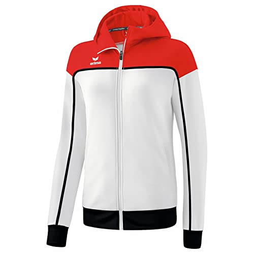 Erima Damen „CHANGE by erima" Trainingsjacke mit Kapuze, weiß/rot/schwarz, 36 Erima Damen „CHANGE by erima" Trainingsjacke mit Kapuze, weiß/rot/schwarz, 36 von Erima