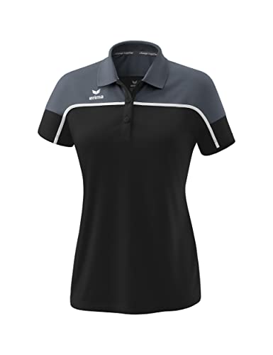 Erima Damen „CHANGE by erima" Poloshirt, black grey/slate grey/weiß, 40 von Erima