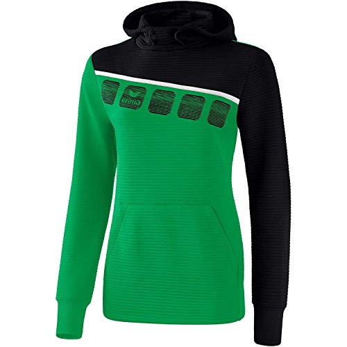Erima Damen 5-C Kapuzensweat, smaragd/schwarz/weiß, 44 Erima Damen 5-C Kapuzensweat, smaragd/schwarz/weiß, 44 von Erima