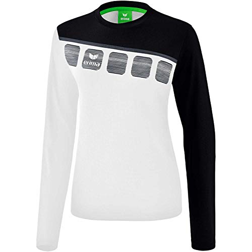 Erima Damen 5-C Longsleeve, weiß/schwarz/dunkelgrau, 40 Erima Damen 5-C Longsleeve, weiß/schwarz/dunkelgrau, 40 von Erima