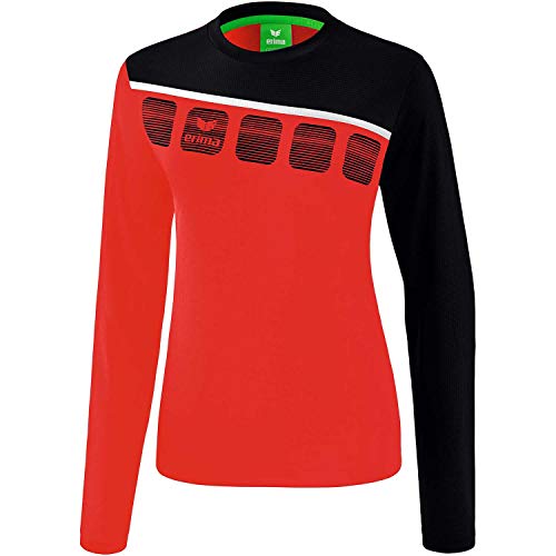 Erima Damen 5-C Longsleeve, rot/schwarz/weiß, 38 Erima Damen 5-C Longsleeve, rot/schwarz/weiß, 38 von Erima