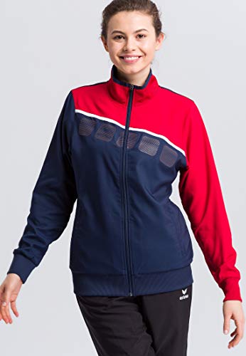 Erima Damen 5-C Präsentationsjacke, new navy/rot/weiß, 46 von Erima