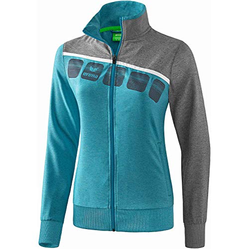 Erima Damen 5-C Präsentationsjacke, oriental blue melange/grau melange/weiß, 34 Erima Damen 5-C Präsentationsjacke, oriental blue melange/grau melange/weiß, 34 von Erima