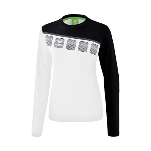 Erima Damen 5-C Longsleeve, weiß/schwarz/dunkelgrau, 38 Erima Damen 5-C Longsleeve, weiß/schwarz/dunkelgrau, 38 von Erima