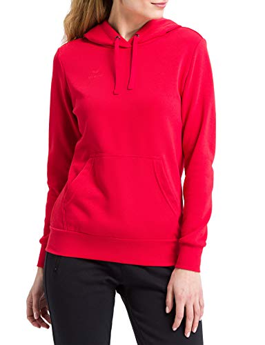 Erima Damen Basic Kapuzen Sweatshirt, Rot, 34 von Erima