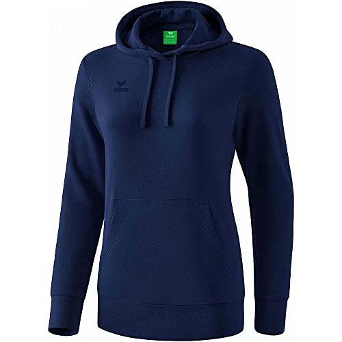 Erima Damen Basic Kapuzen Sweatshirt, New Navy, 36 von Erima