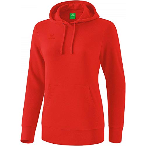 ERIMA Damen Basic Kapuzen Sweatshirt, rot, 36 ERIMA Damen Basic Kapuzen Sweatshirt, rot, 36 von Erima