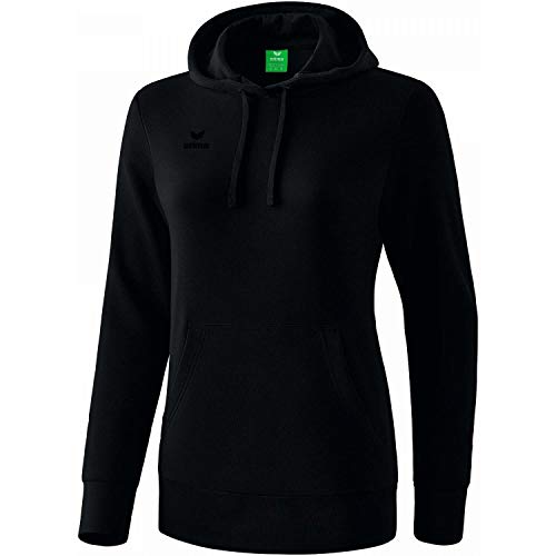 Erima Damen Basic Kapuzen Sweatshirt, Schwarz, 48 Erima Damen Basic Kapuzen Sweatshirt, Schwarz, 48 von Erima