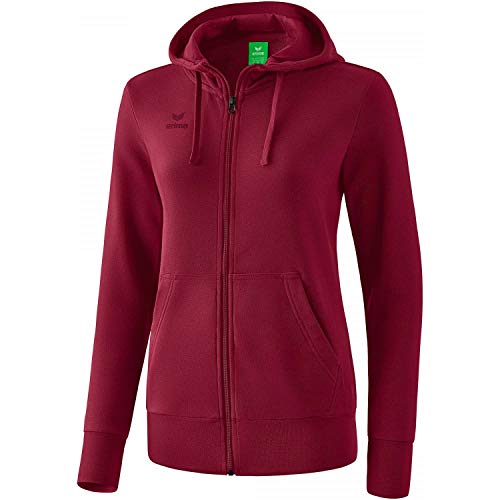 Erima Damen Basic Kapuzensweat Jacke, Bordeaux, 34 EU Erima Damen Basic Kapuzensweat Jacke, Bordeaux, 34 EU von Erima