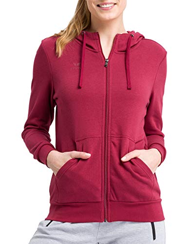 Erima Damen Basic Kapuzensweat Jacke, Bordeaux, 44 EU von Erima