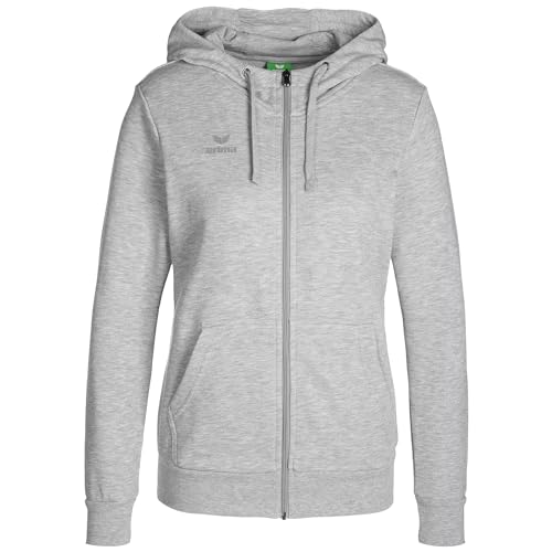 ERIMA Damen Basic Kapuzensweat Jacke, Grau Melange, 42 EU von Erima