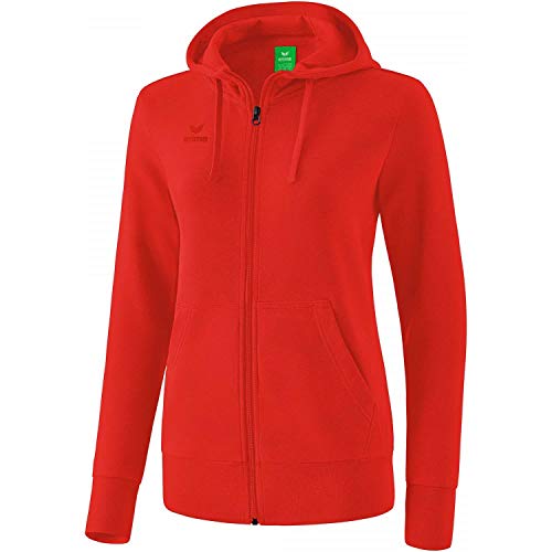 Erima Damen Basic Kapuzensweat Jacke, Rot, 36 Erima Damen Basic Kapuzensweat Jacke, Rot, 36 von Erima