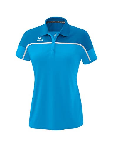 Erima Damen „CHANGE by erima" Poloshirt, curacao/mykonos/weiß, 42 von Erima