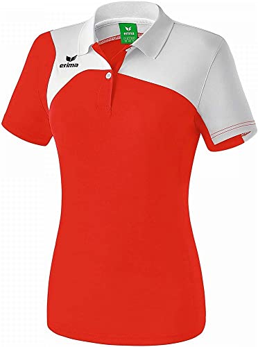 erima Damen Polo Club 1900 2.0 Polo, rot/weiß, 44, 1110710 von Erima