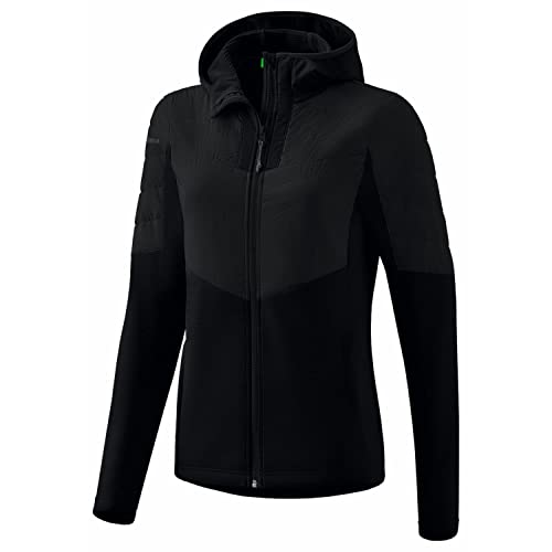 Erima Damen Hybrid Jacke (2062303), schwarz, 44 von Erima