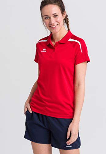 ERIMA Damen Poloshirt Poloshirt, rot/dunkelrot/weiß, 44, 1111831 von Erima