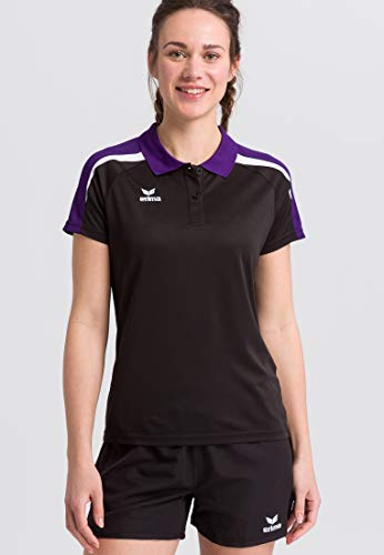ERIMA Damen Poloshirt Poloshirt, schwarz/violet/weiß, 34, 1111840 von Erima