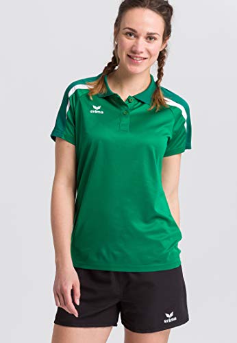 ERIMA Damen Poloshirt Poloshirt, smaragd/evergreen/weiß, 40, 1111833 von Erima