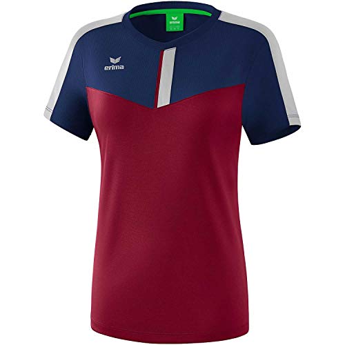 Erima Damen Squad Funktions T-Shirt, New Navy/Bordeaux/Silver Grey, 40 Erima Damen Squad Funktions T-Shirt, New Navy/Bordeaux/Silver Grey, 40 von Erima