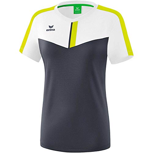 Erima Damen Squad Funktions T-Shirt, Weiß/Slate Grey/Bio Lime, 36 Erima Damen Squad Funktions T-Shirt, Weiß/Slate Grey/Bio Lime, 36 von Erima