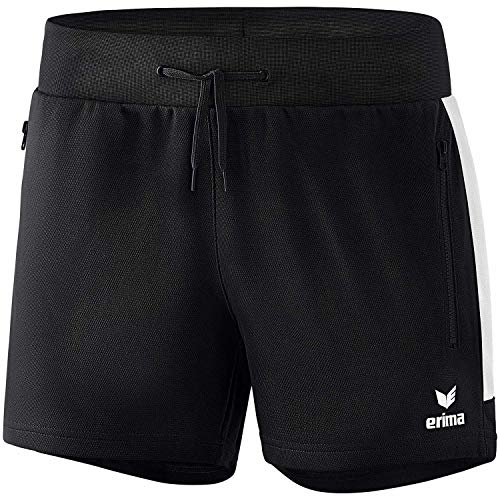 Erima Damen Squad Kurze Trainingsshort, Schwarz/Weiß, 36 von Erima