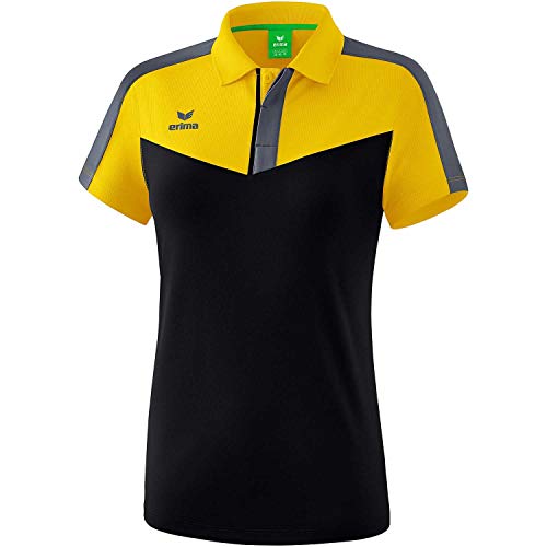 Erima Damen Squad Sport Poloshirt, Gelb/Schwarz/Slate Grey, 40 Erima Damen Squad Sport Poloshirt, Gelb/Schwarz/Slate Grey, 40 von Erima