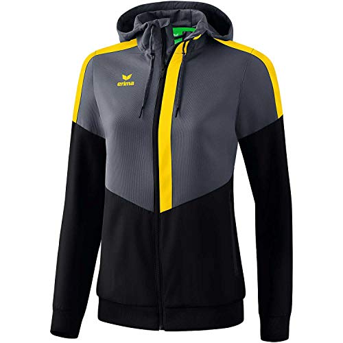 Erima Damen Squad Tracktop Trainingsjacke, Slate Grey/Schwarz/Gelb, 36 Erima Damen Squad Tracktop Trainingsjacke, Slate Grey/Schwarz/Gelb, 36 von Erima