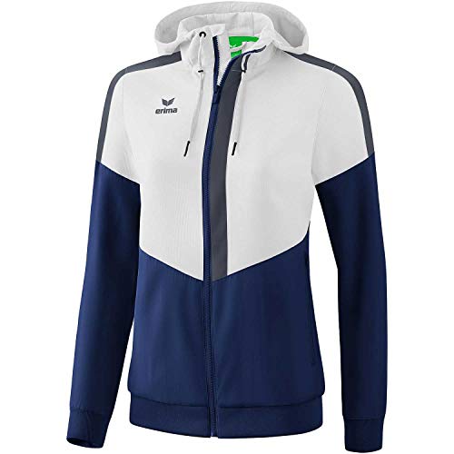 Erima Damen Squad Tracktop Trainingsjacke, Weiß/New Navy/Slate Grey, 42 Erima Damen Squad Tracktop Trainingsjacke, Weiß/New Navy/Slate Grey, 42 von Erima