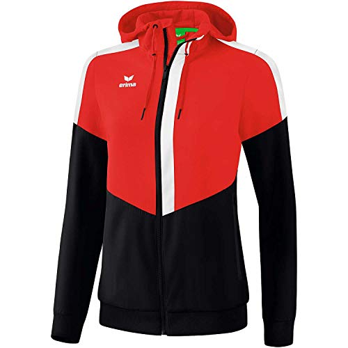 Erima Damen Squad Tracktop Trainingsjacke, Rot/Schwarz/Weiß, 44 Erima Damen Squad Tracktop Trainingsjacke, Rot/Schwarz/Weiß, 44 von Erima