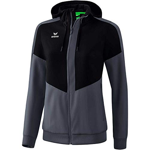 Erima Damen Squad Tracktop Trainingsjacke, schwarz/Slate Grey, 40 Erima Damen Squad Tracktop Trainingsjacke, schwarz/Slate Grey, 40 von Erima