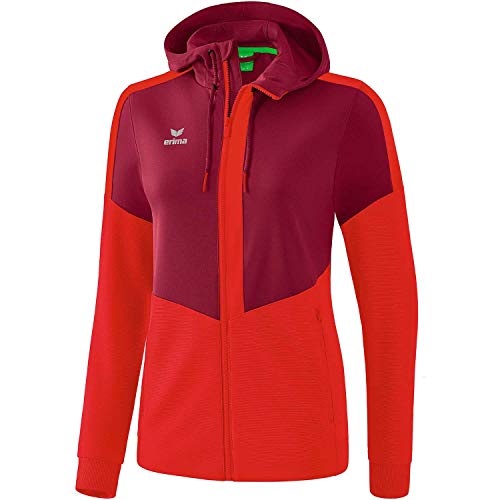 Erima Damen Squad Trainings Jacke, Bordeaux/rot, 36 von Erima