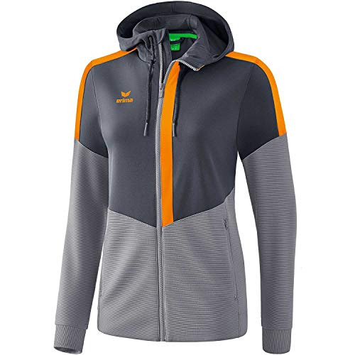 Erima Damen Squad Trainings Jacke, Slate Grey/Monument Grey/New Orange, 38 Erima Damen Squad Trainings Jacke, Slate Grey/Monument Grey/New Orange, 38 von Erima
