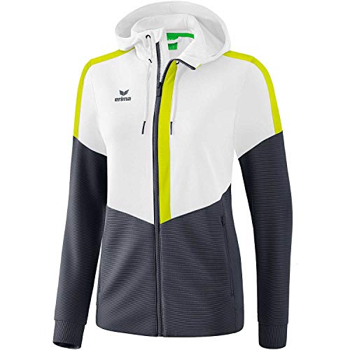 Erima Damen Squad Trainings Jacke, weiß/Slate Grey/Bio Lime, 44 Erima Damen Squad Trainings Jacke, weiß/Slate Grey/Bio Lime, 44 von Erima