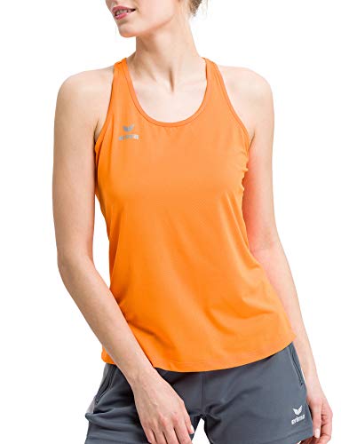 Erima Damen Squad Uni Tanktop, New Orange/Slate Grey/Monument Grey, 36 von Erima