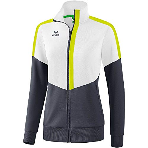 Erima Damen Squad Worker Jacke (1032043), weiß/slate grey/bio lime, 44 Erima Damen Squad Worker Jacke (1032043), weiß/slate grey/bio lime, 44 von Erima