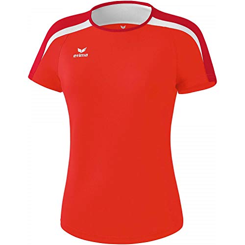 ERIMA Damen T-shirt T-Shirt, rot/dunkelrot/weiß, 36, 1081831 von Erima